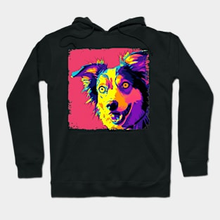 Border Collie Pop Art - Dog Lover Gifts Hoodie